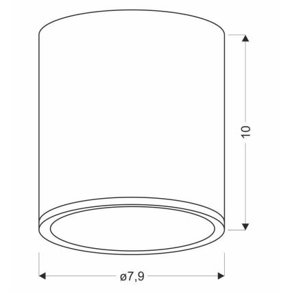 Stropné svietidlo TUBA GU10/15W/230V