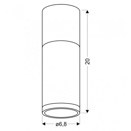 Stropné svietidlo TUBA GU10/15W/230V