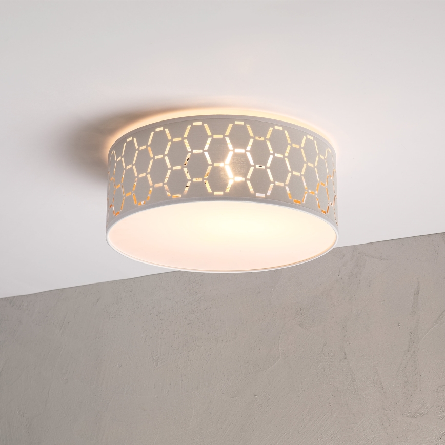 Stropné svietidlo ULLE 1xE27/15W/230V priemer 35 cm biela