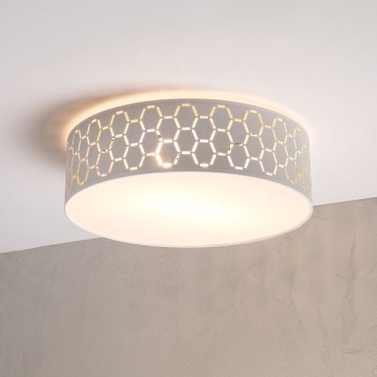 Stropné svietidlo ULLE 2xE27/15W/230V pr. 45 cm biela