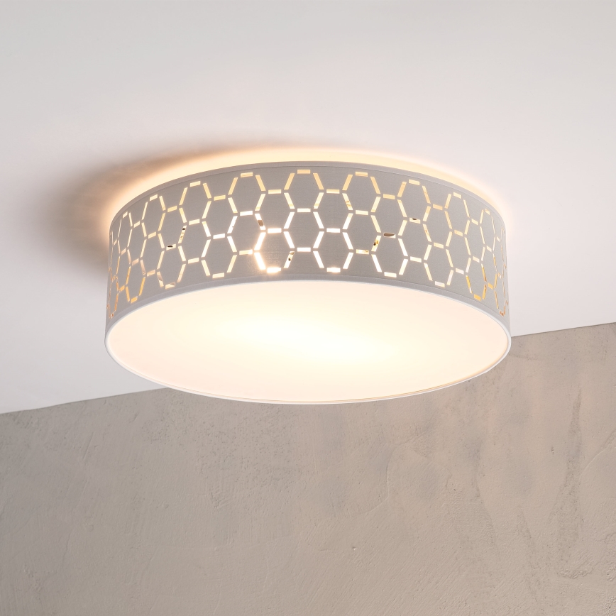 Stropné svietidlo ULLE 2xE27/15W/230V pr. 45 cm biela