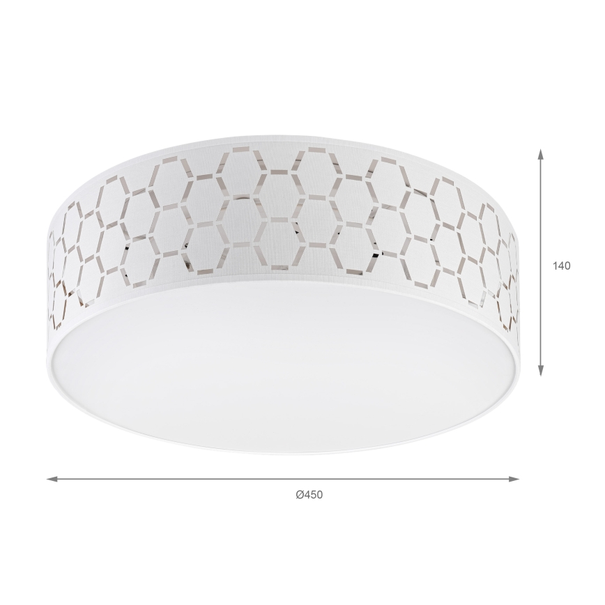 Stropné svietidlo ULLE 2xE27/15W/230V pr. 45 cm biela