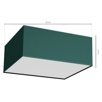 Stropné svietidlo VERDE 3xE27/60W/230V 50x50 cm zelená