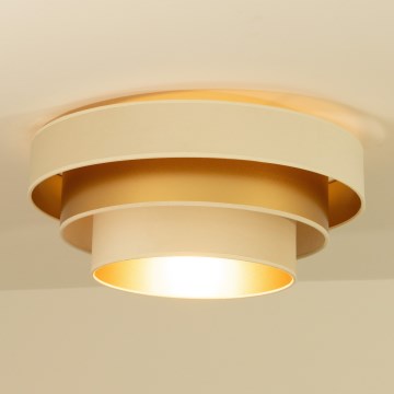Stropné svietidlo WENTA 1xE27/60W/230V priemer 50 cm béžové/zlaté