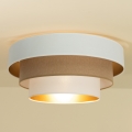 Stropné svietidlo WENTA 1xE27/60W/230V priemer 50 cm biela/hnedá
