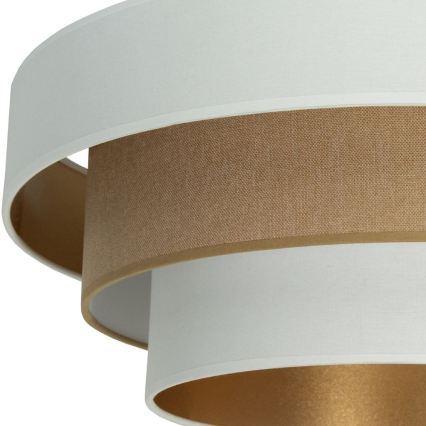 Stropné svietidlo WENTA 1xE27/60W/230V priemer 50 cm biela/hnedá
