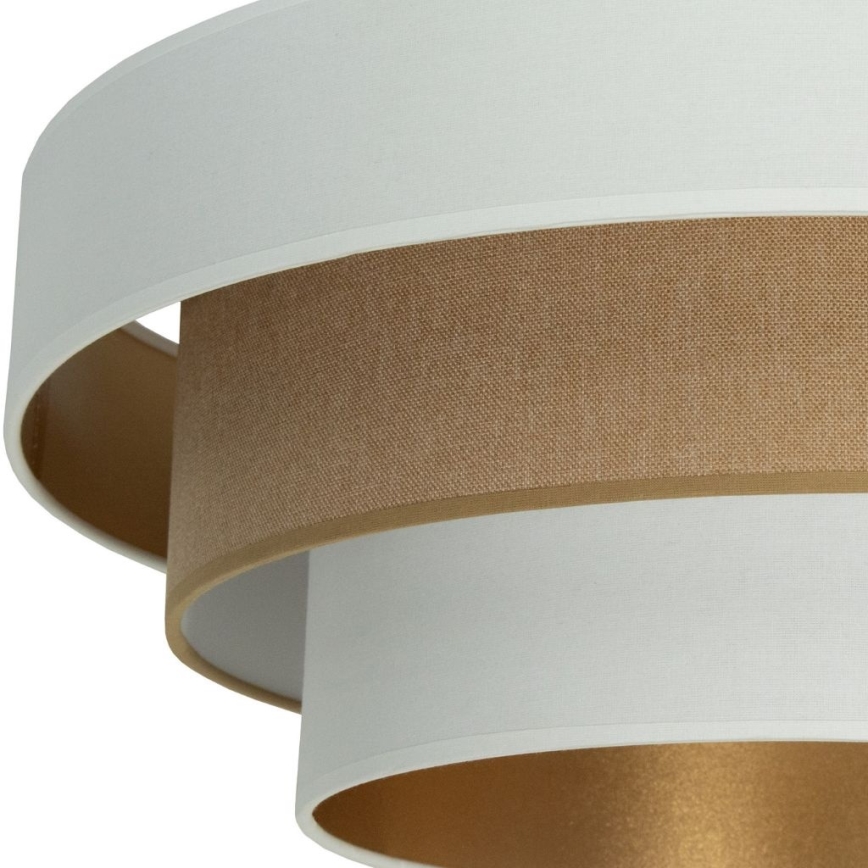 Stropné svietidlo WENTA 1xE27/60W/230V priemer 50 cm biela/hnedá
