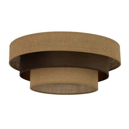 Stropné svietidlo WENTA 1xE27/60W/230V, priemer 50 cm, juta/hnedá