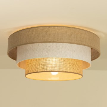Stropné svietidlo WENTA 1xE27/60W/230V priemer 50 cm juta/krémová