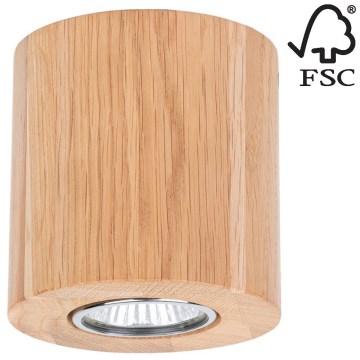 Stropné svietidlo WOODDREAM 1xGU10/6W/230V dub – FSC certifikované