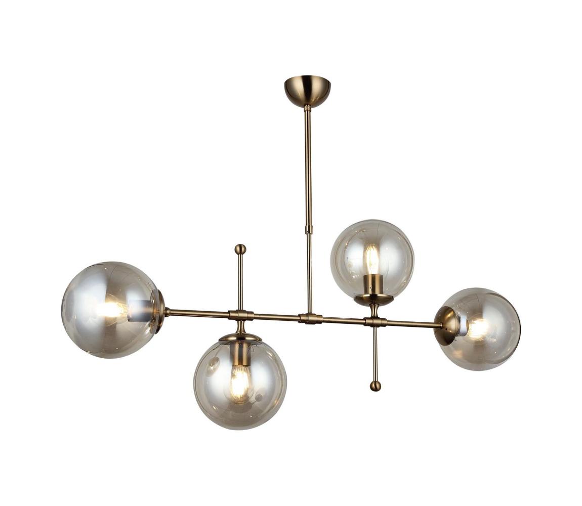 Stropný luster na tyči POLINO 4xE27/40W/230V bronzový 341LCA1158