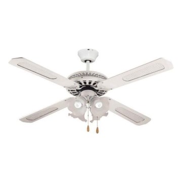 Stropný ventilátor 4xE27/70W/230V, priemer 132 cm, biely