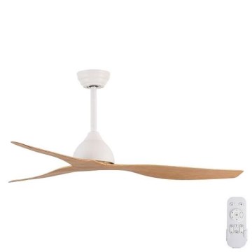 Stropný ventilátor pr. 132 cm béžová/biela + diaľkové ovládanie