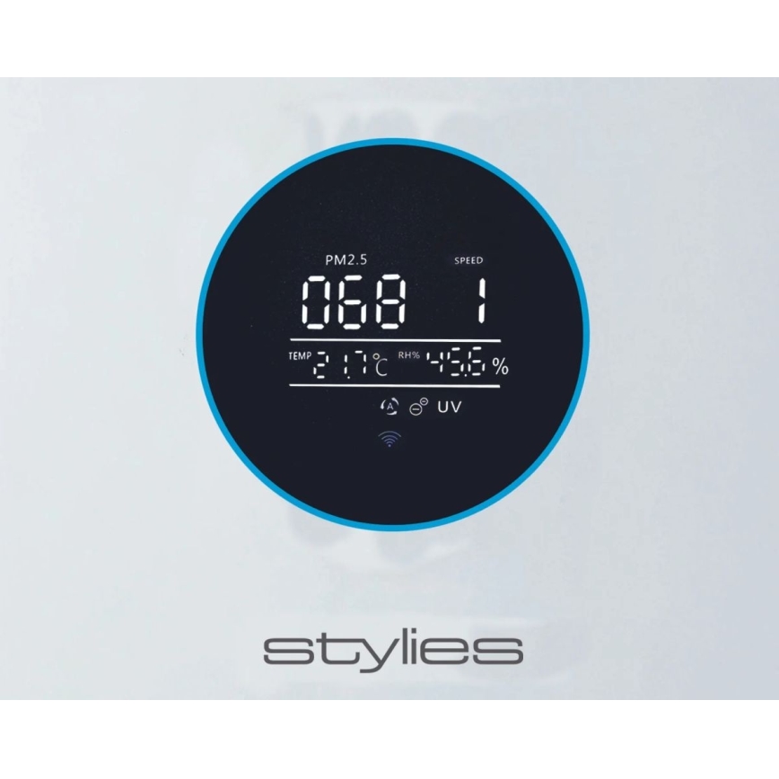 Stylies - Čistička vzduchu s zvlhčovačom ALPHA 68W/230V Wi-Fi biela