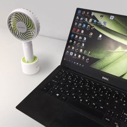 Stylies - Nabíjací ručný ventilátor LACERTA 4W/5V 2500 mAh biela