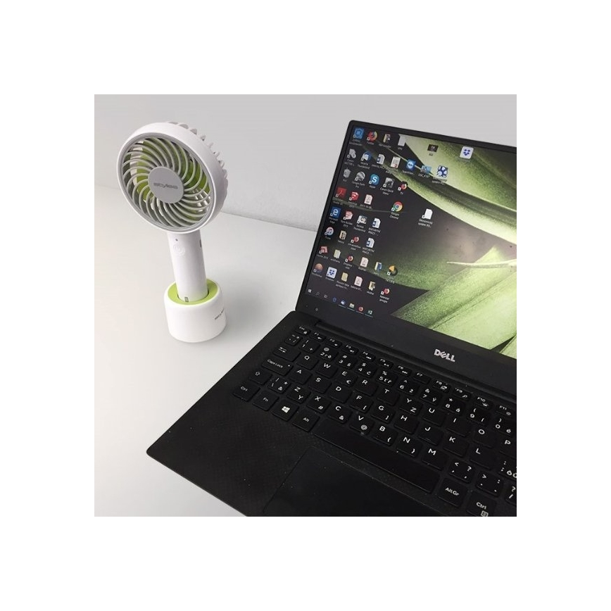 Stylies - Nabíjací ručný ventilátor LACERTA 4W/5V 2500 mAh biela