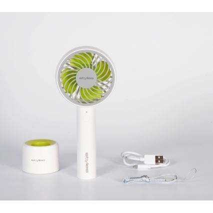 Stylies - Nabíjací ručný ventilátor LACERTA 4W/5V 2500 mAh biela