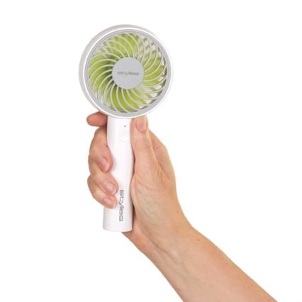 Stylies - Nabíjací ručný ventilátor LACERTA 4W/5V 2500 mAh biela