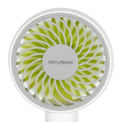 Stylies - Nabíjací ručný ventilátor LACERTA 4W/5V 2500 mAh biela