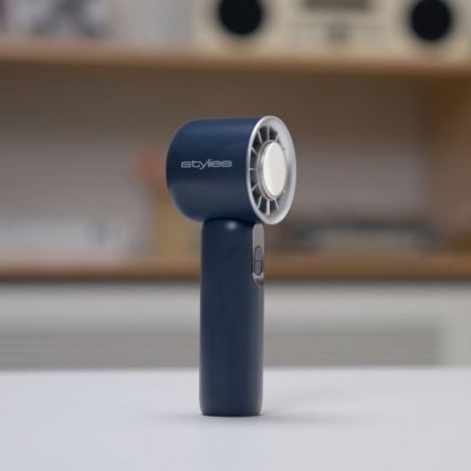 Stylies - Nabíjací ručný ventilátor LACERTI 8W/5V 3000 mAh modrý