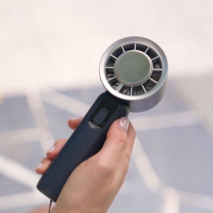 Stylies - Nabíjací ručný ventilátor LACERTI 8W/5V 3000 mAh modrý