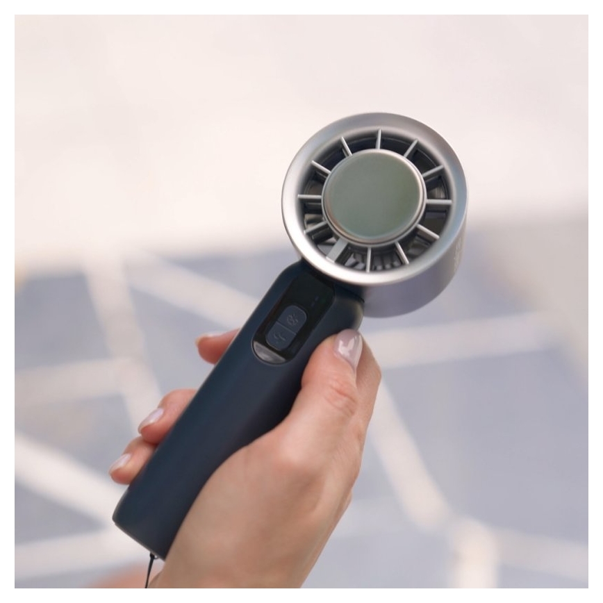 Stylies - Nabíjací ručný ventilátor LACERTI 8W/5V 3000 mAh modrý