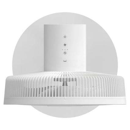 Stylies - Stojanový ventilátor 2v1 ANTILA 25W/230V 88 cm biela + diaľkové ovládanie