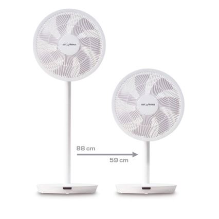 Stylies - Stojanový ventilátor 2v1 ANTILA 25W/230V 88 cm biela + diaľkové ovládanie