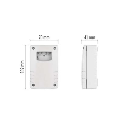 Súmrakový spínač 1800W/230V IP65 biely