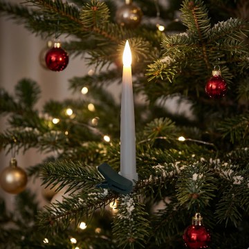 Súprava 10x stmievateľných vianočných dekorácií LED/1xAAA 15 cm teplá biela sviečka + DO