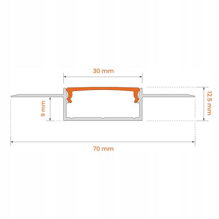 SADA 1x LED pás MYLIVING LIGHTSTRIP LED/22W/230V 5 m + 5x zapustené profily 1 m strieborná/biela