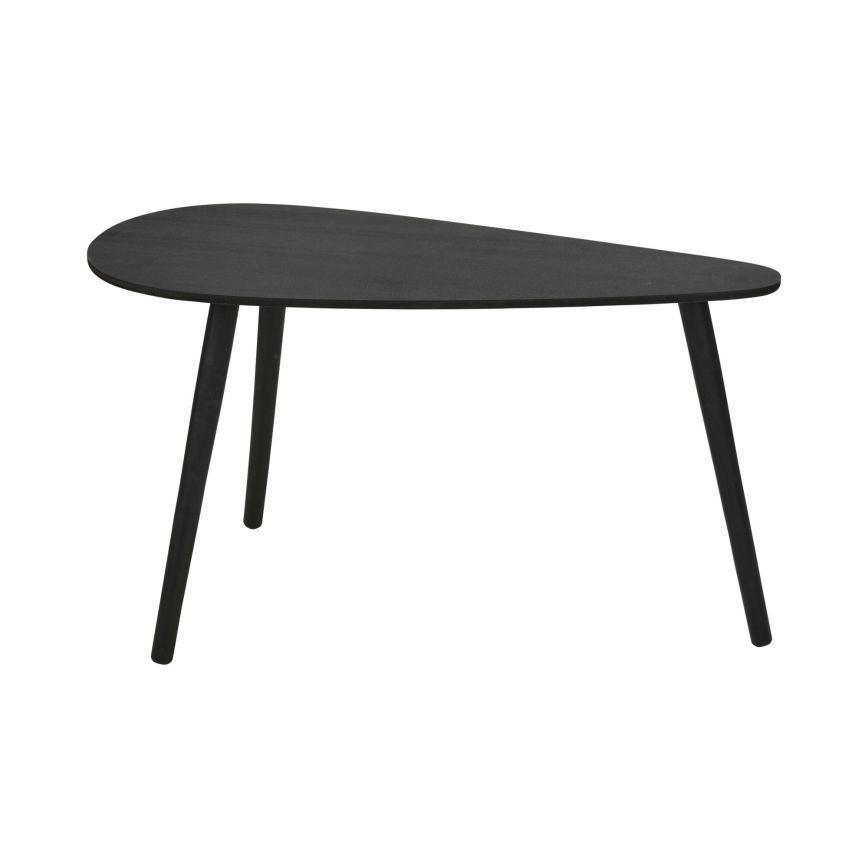 Súprava 2 ks konferenčných stolíkov SOLE 60/80x30/40 cm čierne