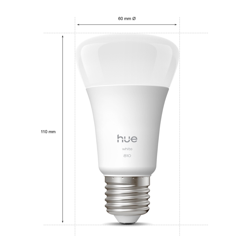 Súprava 2 ks stmievateľných LED žiaroviek Philips Hue WHITE E27/7W/230V 2700K