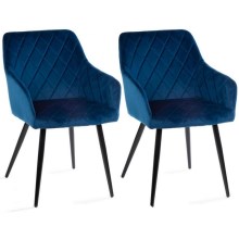 SÚPRAVA 2x Jedálenská stolička RICO modrá