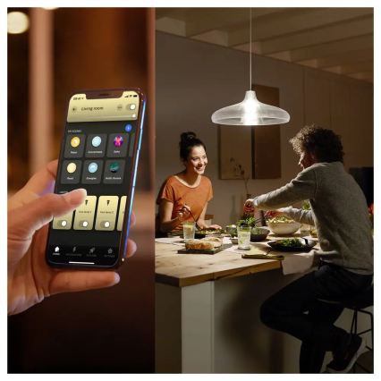 Súprava 4x stmievateľných LED žiaroviek Philips Hue WHITE E27/7W/230V 2700K