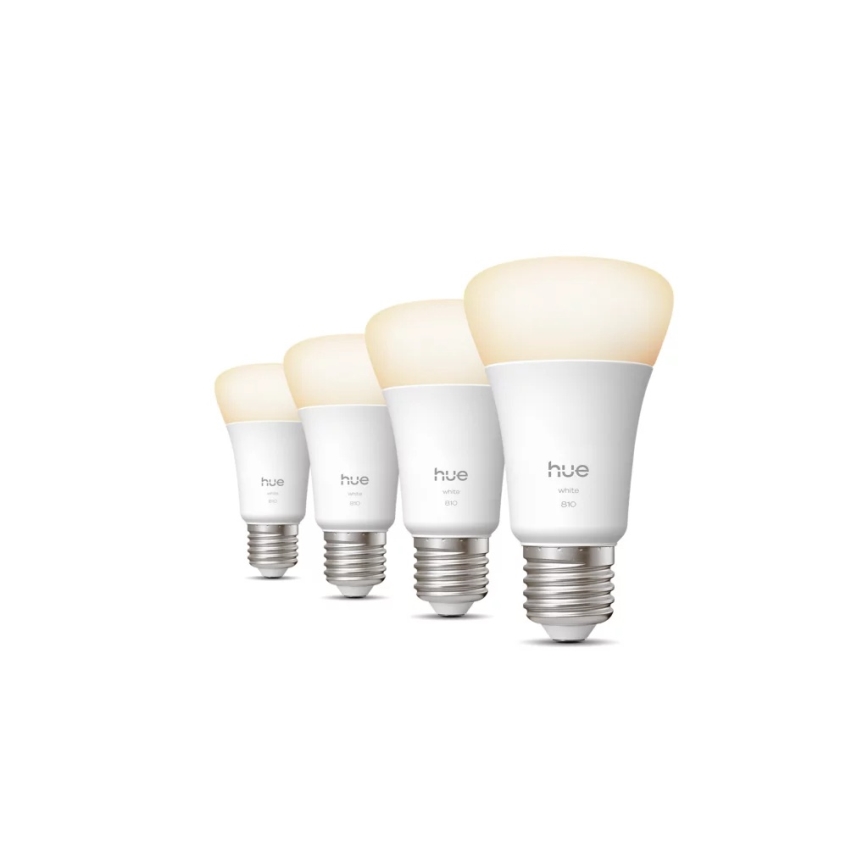 Súprava 4x stmievateľných LED žiaroviek Philips Hue WHITE E27/7W/230V 2700K