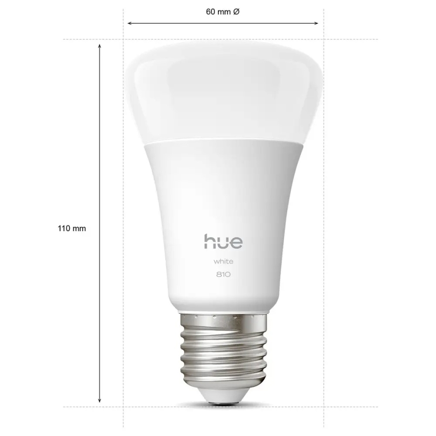 Súprava 4x stmievateľných LED žiaroviek Philips Hue WHITE E27/7W/230V 2700K