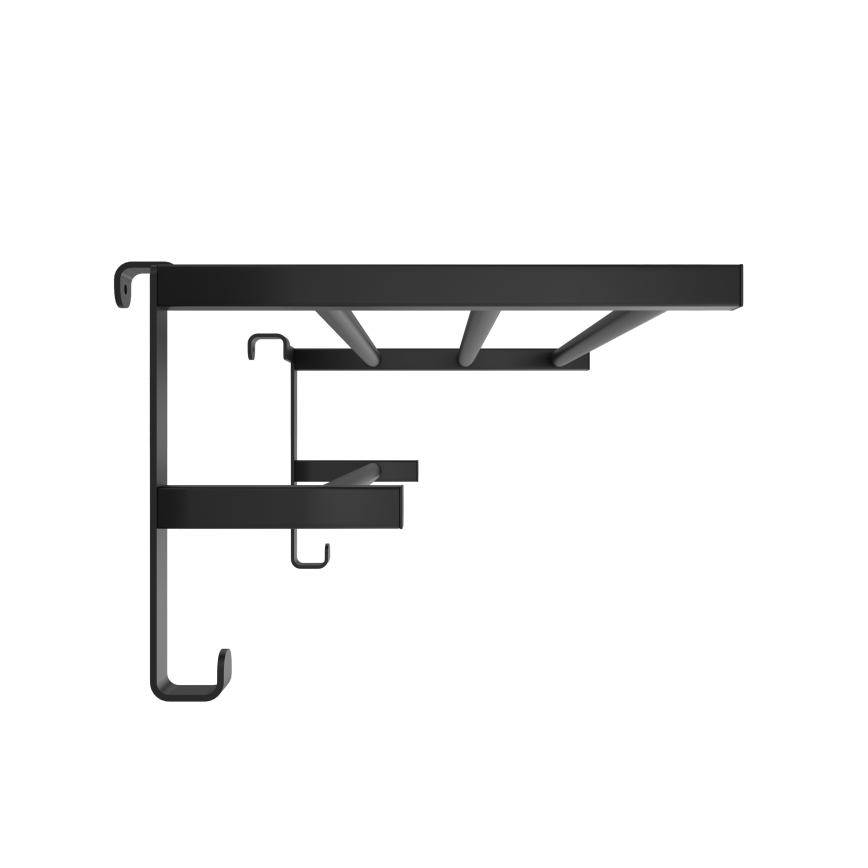 Sušiak na uteráky na kúpeľňový radiátor HF SHEFFIELD 52x28,4 cm čierny