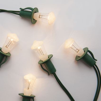 reťaz LUCERNA 12xE10/10,7m teplá biela, Vyrobené v ČR