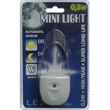 Svietidlo do zásuvky MINI-LIGHT (biele svetlo)