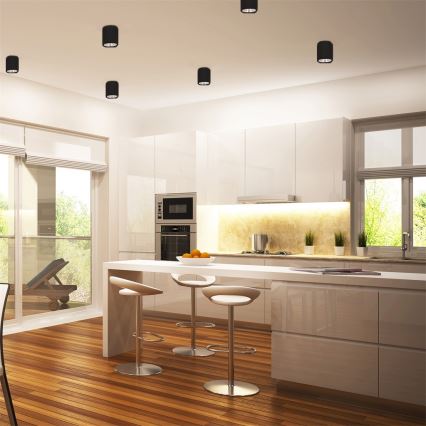 Світильник JUPITER LED RGBW з регулюванням яскравості 1xE27/6,5W/230V 2700-6500K Wi-Fi діаметр 13 см чорний