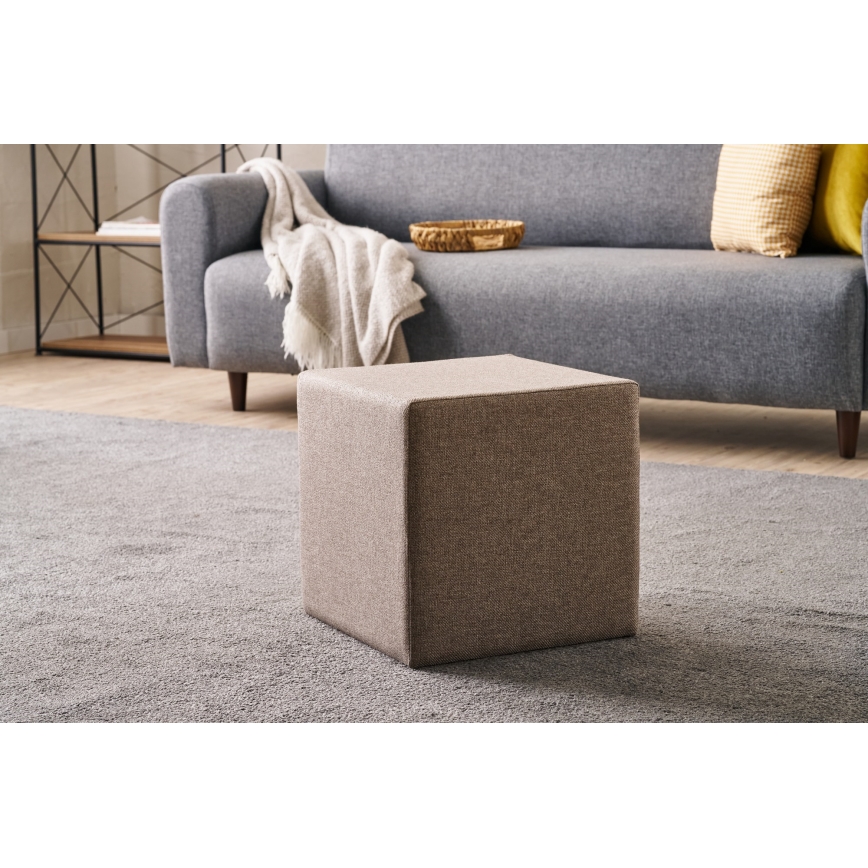 Taburet CUBI 40x40 cm hnedý