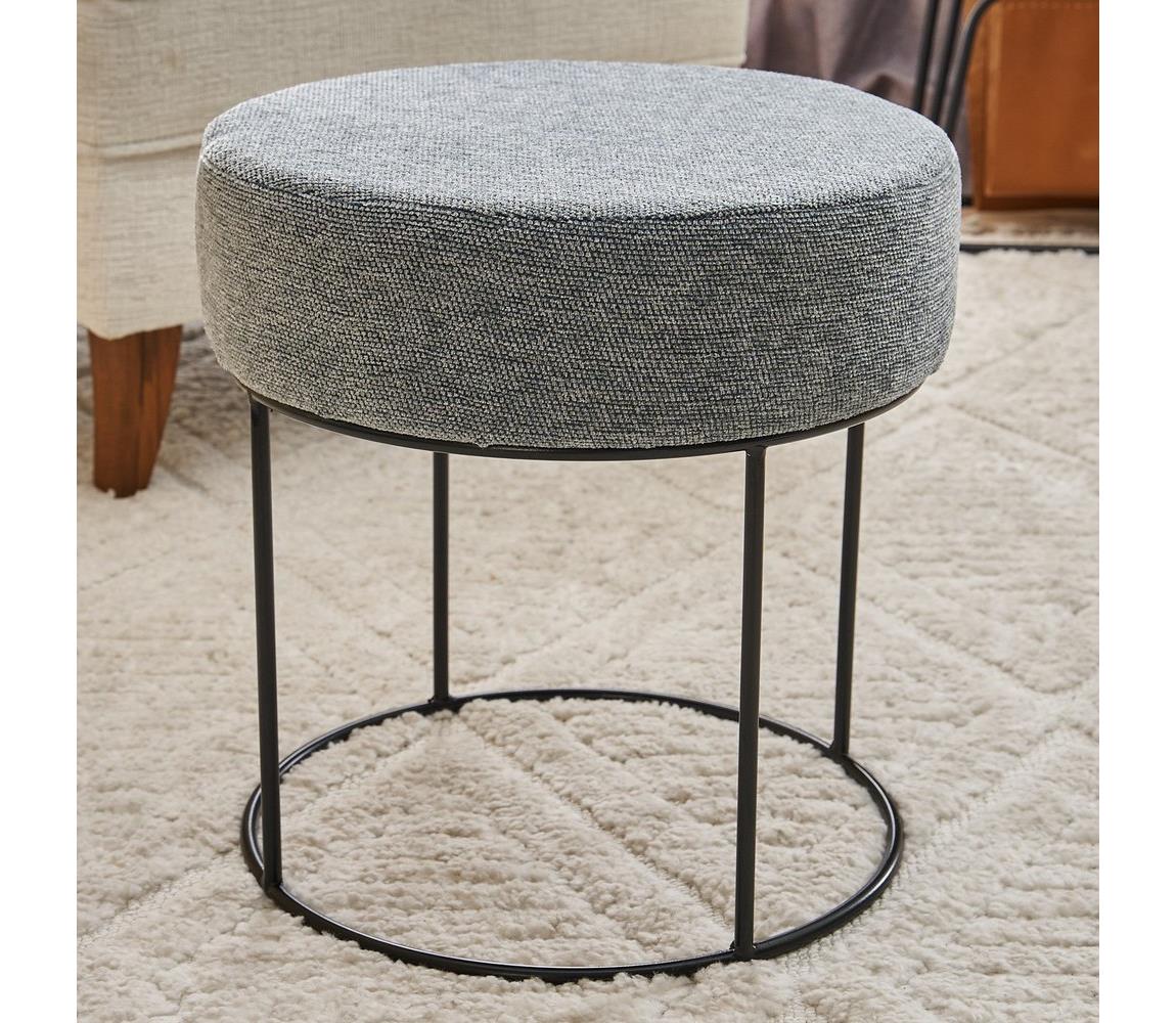 Taburet JAVI, priemer 40 cm, sivý 825BLC2384