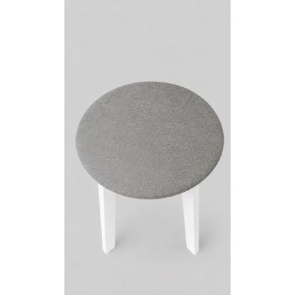 Taburet KUBE pr. 36 cm biela/šedá