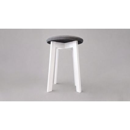Taburet KUBE pr. 36 cm biela/šedá