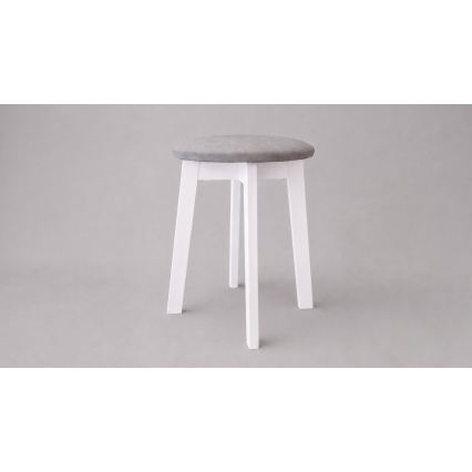 Taburet KUBE pr. 36 cm biela/šedá