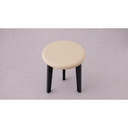 Taburet KUBE pr. 36 cm čierna/béžová