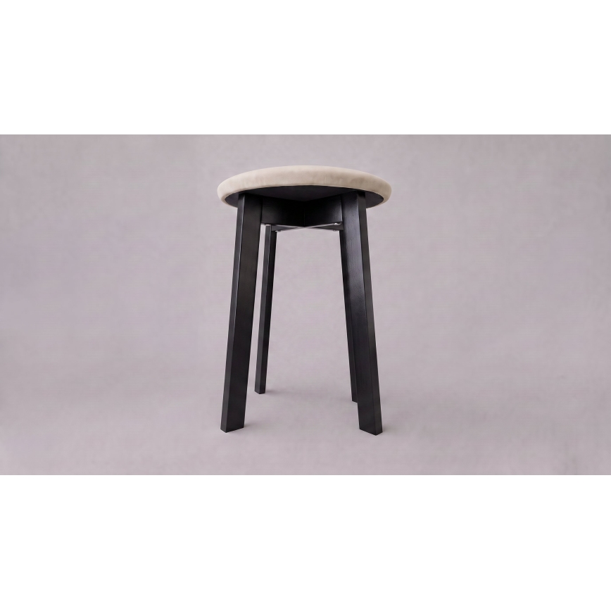 Taburet KUBE pr. 36 cm čierna/béžová