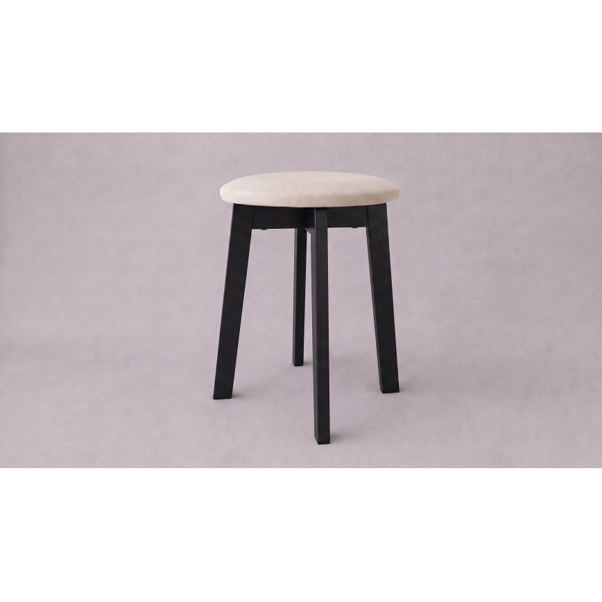 Taburet KUBE pr. 36 cm čierna/béžová