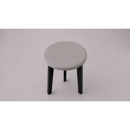 Taburet KUBE, priemer 36 cm, čierna/šedá